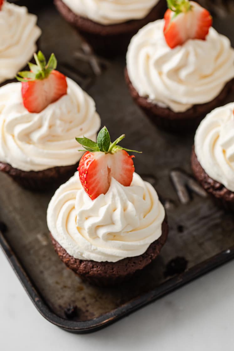 Low Carb Chocolate Strawberry Cupcakes Nut Free Coconut Free Keto