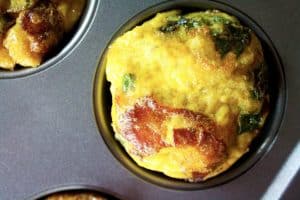 3-Ingredient-Bacon-and-Egg-Breakfast-Muffins in muffin tin
