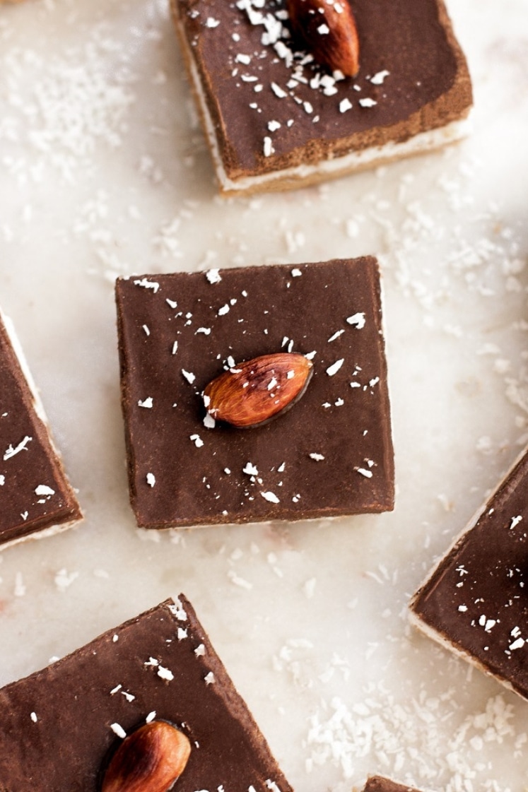 hero shot low carb almond joy bars recipe