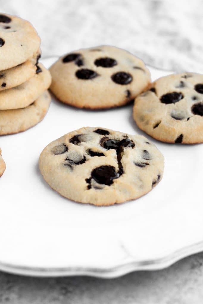 hero shot for low-carb chocolate chip cookies recipe