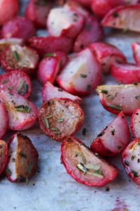 rosemary roasted radishes