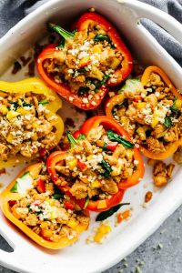 spicy southwest whole30 stuffed peppers