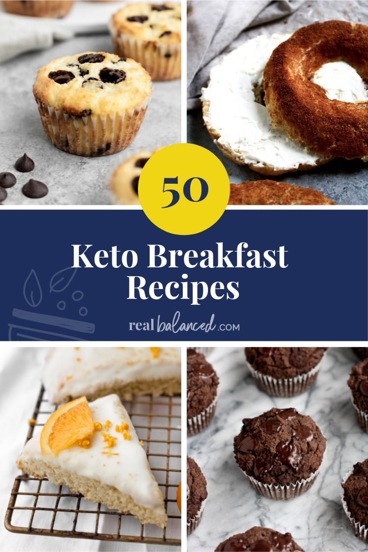50 Keto Breakfast Recipes pinterest pin image