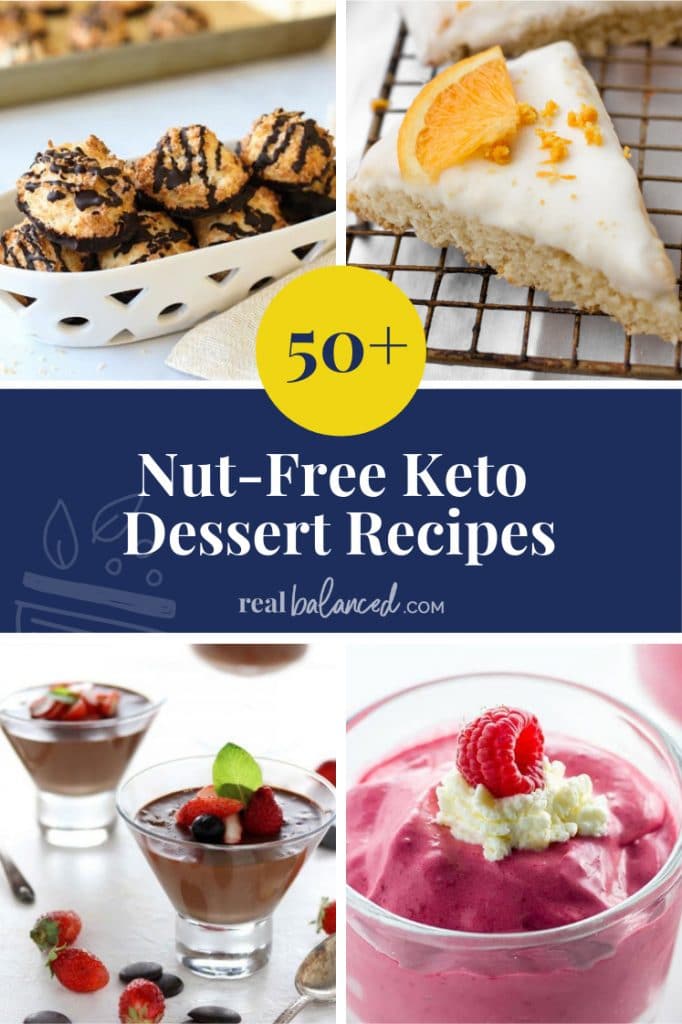 50+ Nut-Free Keto Dessert Recipes pinterest pin image