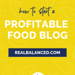 How to start a profitable food blog pinterest image