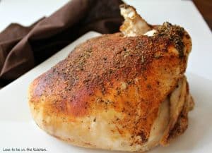 a serving of slow cooker turkey with crisped brown
