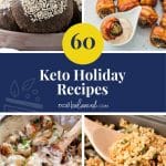 60 Keto Holiday Recipes pinterest image
