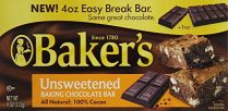 Baker's 100% Cacao Unsweetened Baking Chocolate Bar