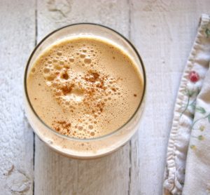 Cup of foamy Bulletproof Chai