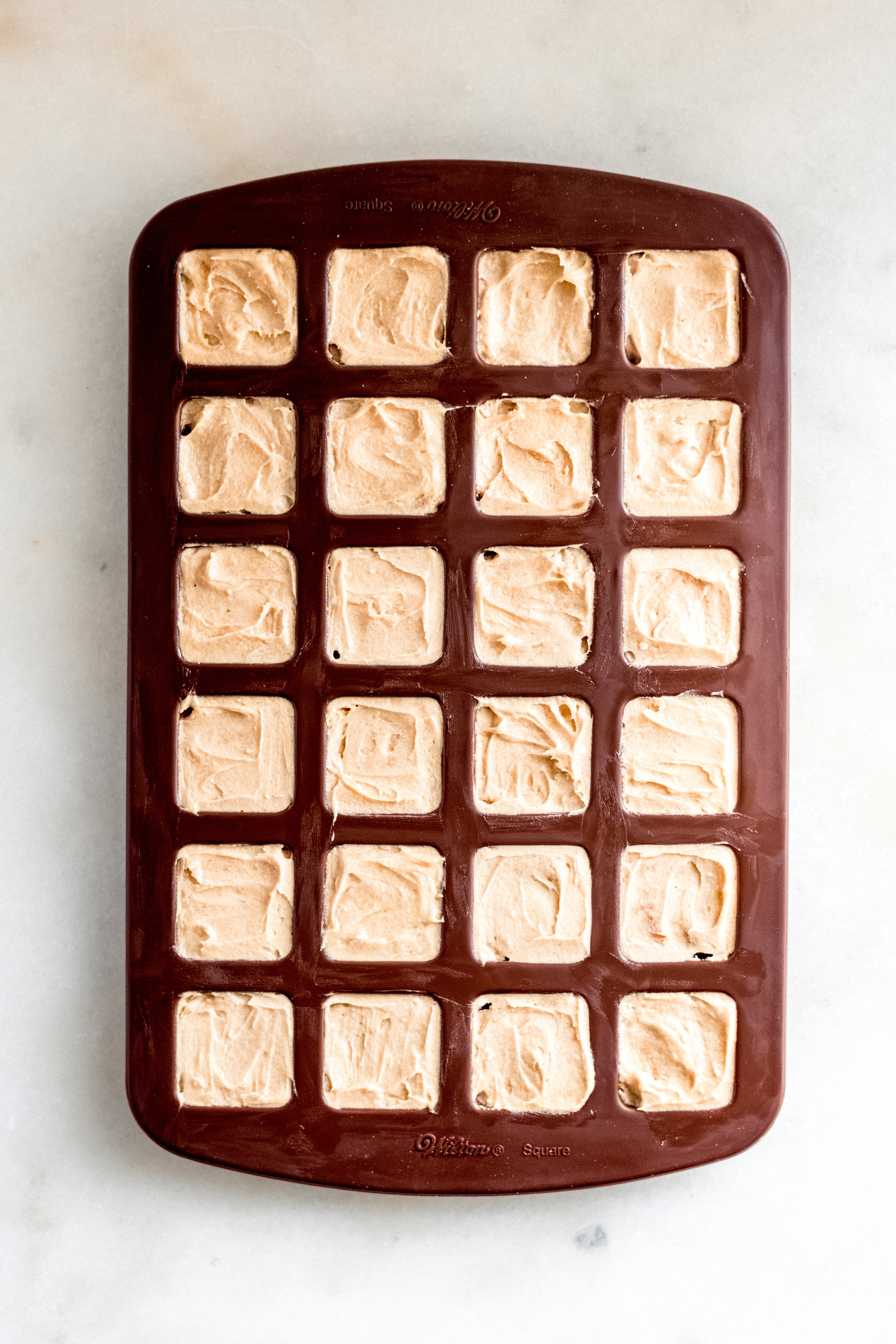cream cheese mixture in a silicon mold image
