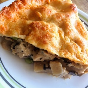 One slice of keto chicken pot pie