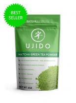 a pack of ujido matcha green tea powder