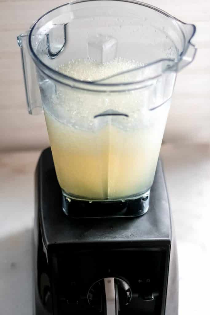 champagne margarita mixed in a blender