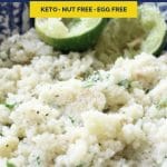 Cilantro Lime Cauliflower Rice recipe pinterest image
