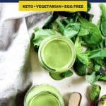 Keto Green Smoothie recipe pinterest image