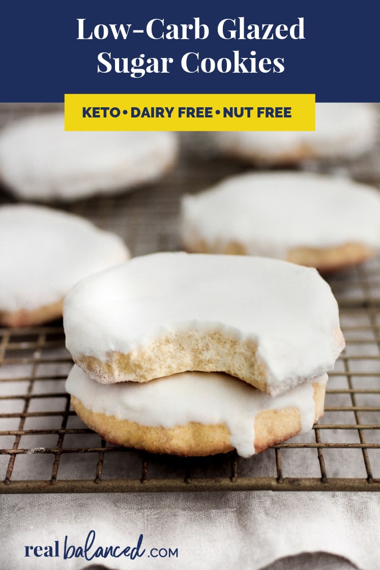 Low-Carb Glazed Sugar Cookies | Real Balanced