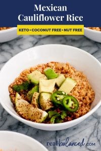 Mexican Cauliflower Rice recipe pinterest image