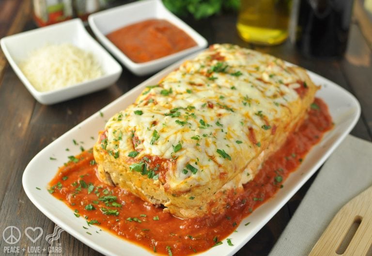 Stuffed Chicken Parmesan Keto Meatloaf
