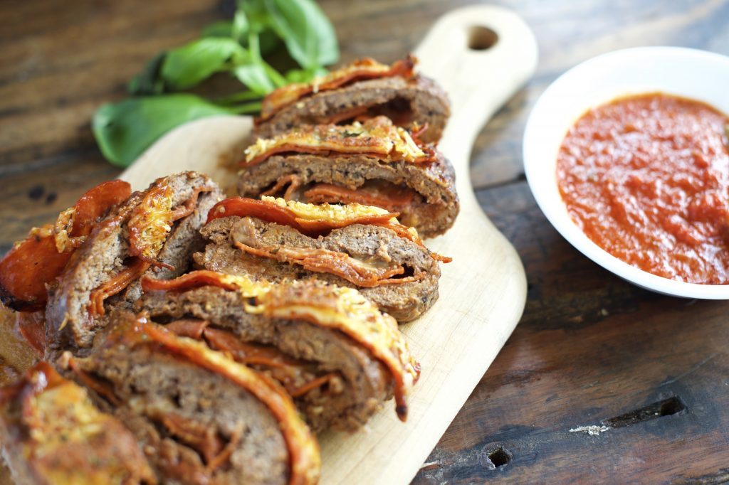 Low-Carb Pizza Stuffed Meatloaf