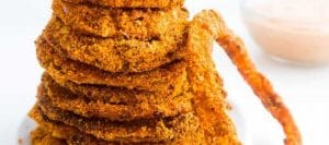 10-Ingredient Onion Rings stacked