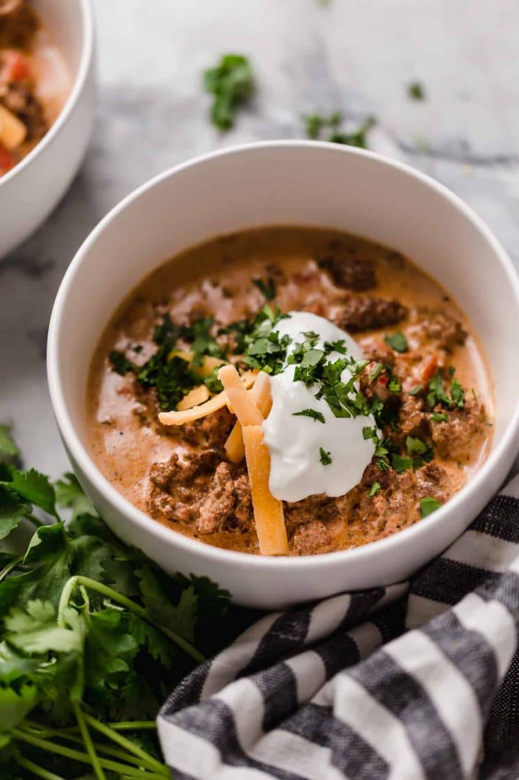 Keto Slow Cooker Taco Soup Recipe (Low-Carb, Gluten-Free, Nut-Free)