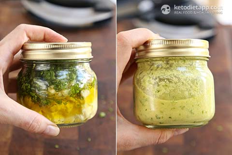 fat burning salad dressing before and after shaked