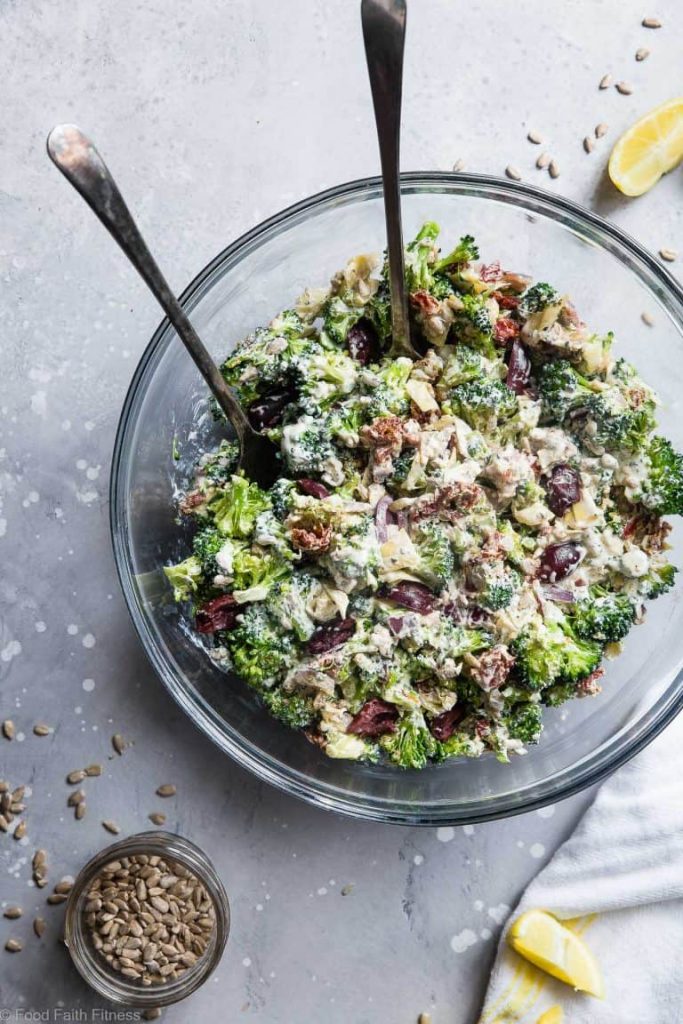 easy meditarranean low carb broccoli salad