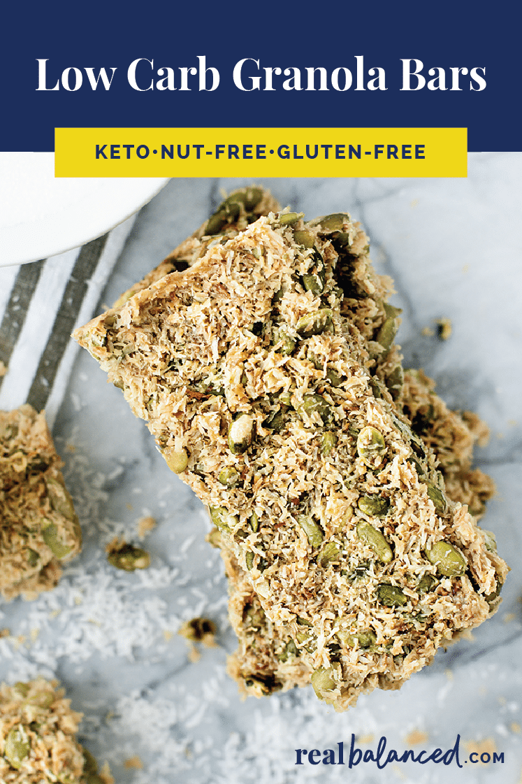 Low Carb Granola Bars Keto, No Almonds, GlutenFree, DairyFree