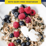 Nut Free Keto Cereal pinterest pin image