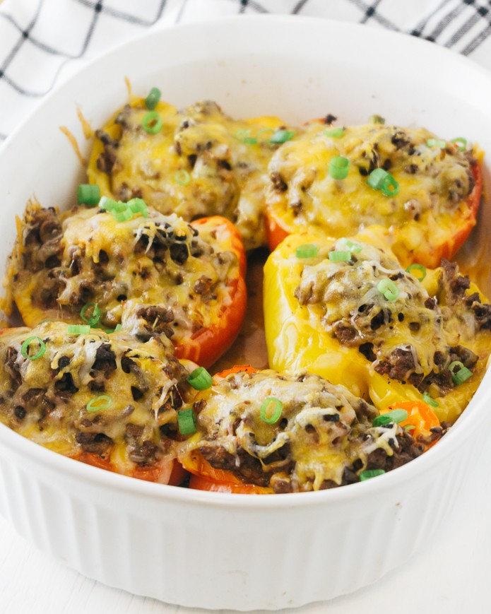 Keto Stuffed Peppers without Rice in a bowl