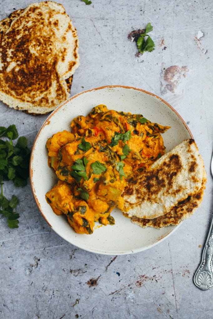 Korma Curry Sauce on a plate 