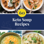 60 Keto Soup Recipes pinterest pin image