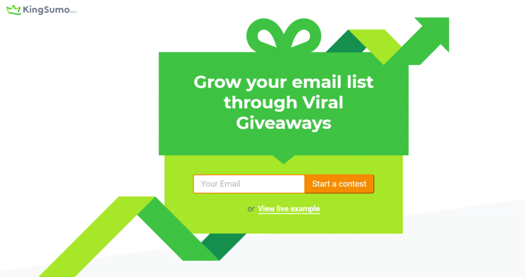 kingsumo giveaway app to grow your email list