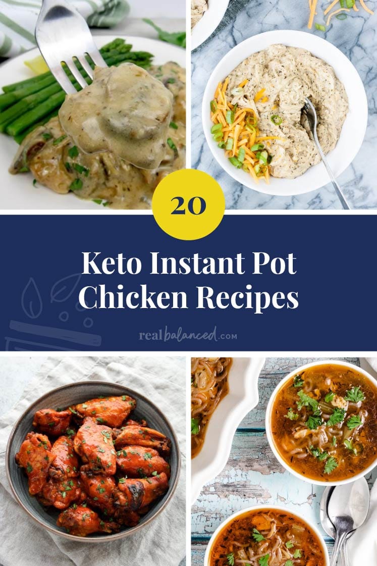 keto instant pot chicken recipes featured collage