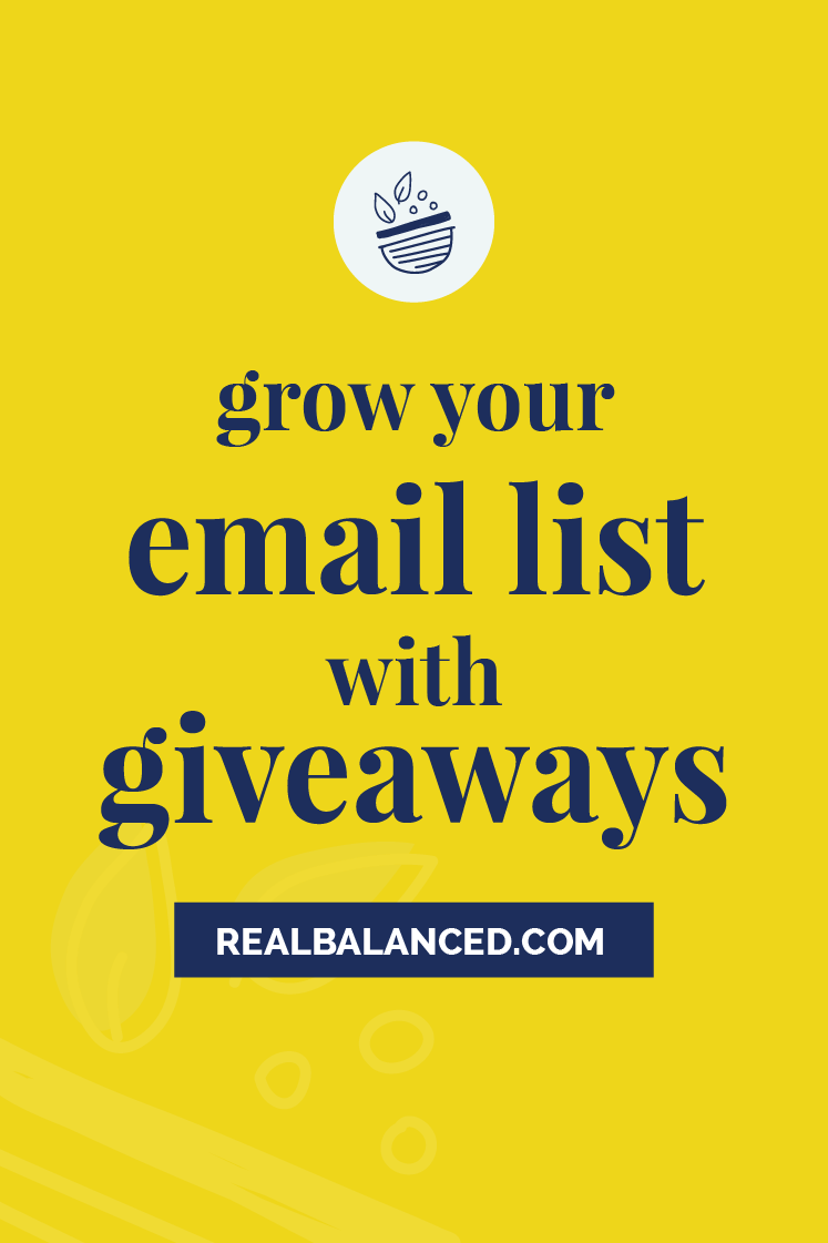 Grow Your Email List with Giveaways yellow featured image