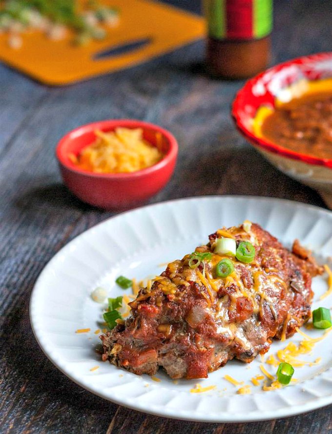 Mexican-Chili-Meatloaf-on-a-plate