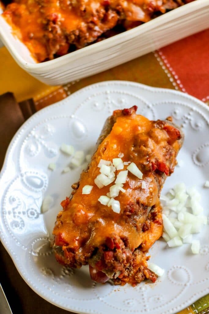 Chili-Cheese-Dog-Casserole-on-plate