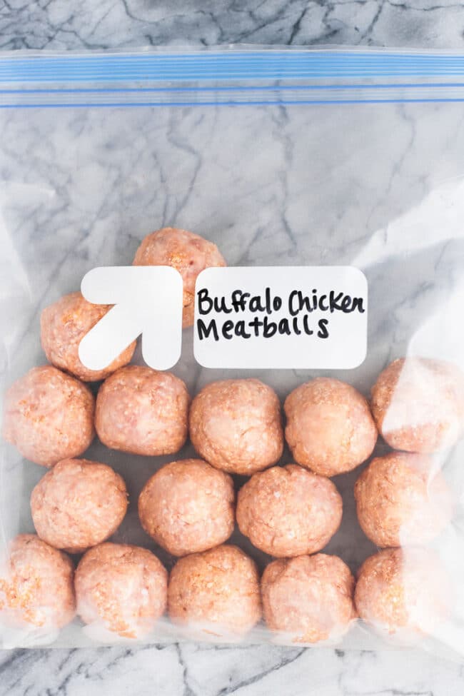 Keto Buffalo Chicken Meatballs Freezer Meal