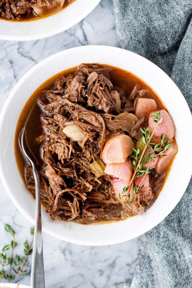 Keto Pot Roast Freezer Meal Recipe Instant Pot and Slow Cooker