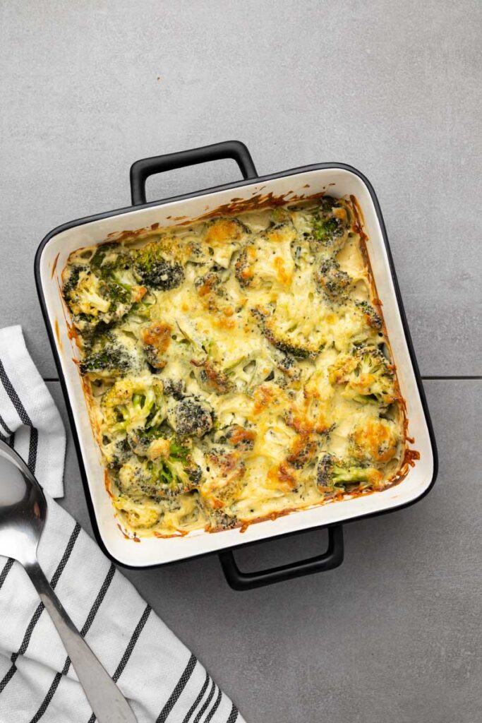 keto-broccoli-casserole-in-casserole-dish