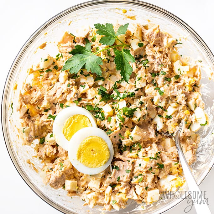 a-bowl-of-tuna-egg-salad