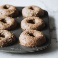 nut-free keto bagels featured image on baking tray