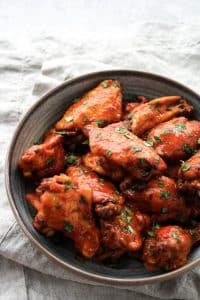 Instant-Pot-Low-Carb Sweet-and-Spicy Barbecue-Chicken-Wings on a bowl 