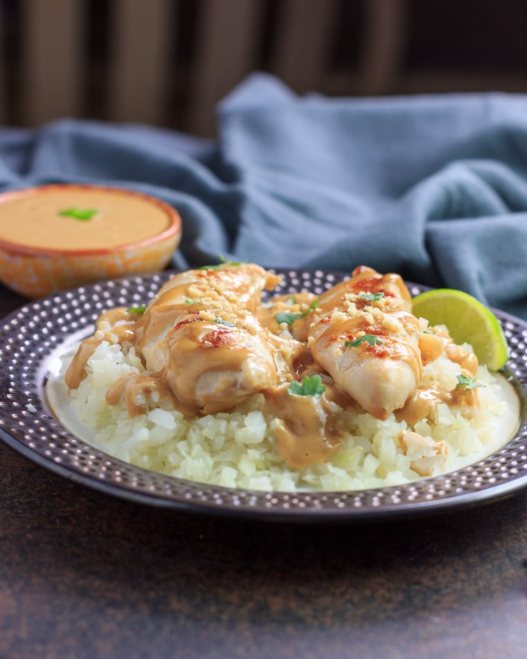 keto Thai Peanut Sauce Chicken