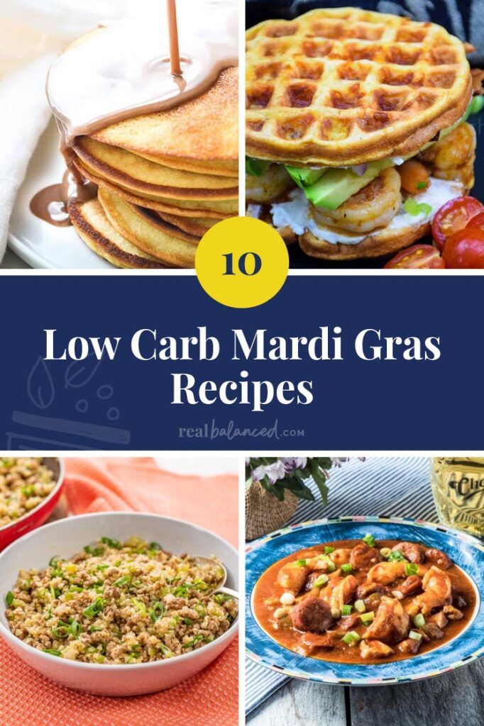 Low Carb Mardi Gras Recipes featured collage image