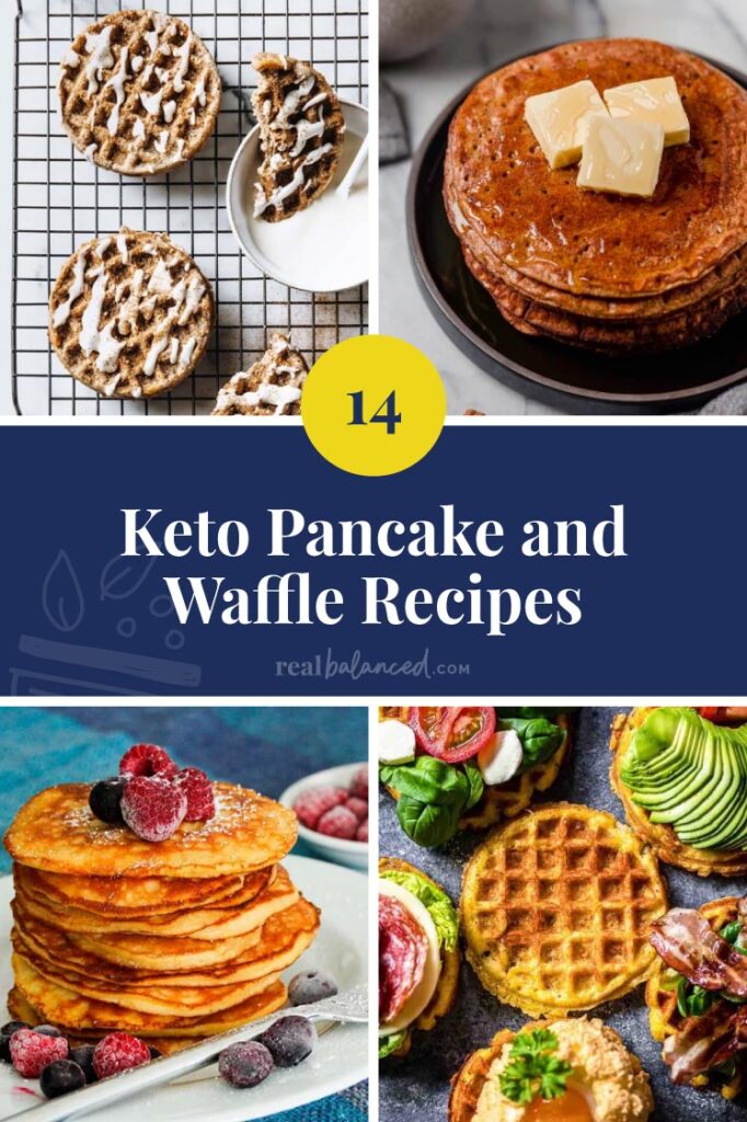 Keto Pancake and Waffle Recipes featured collage image