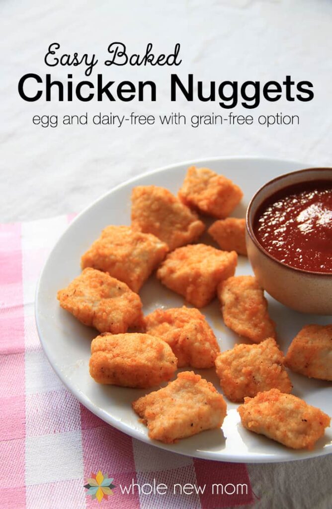 keto fast food recipe - a plate full of keto nuggets with keto ketchup dip