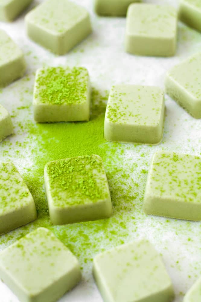 square-shaped keto-shamrock-shake-bites