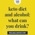 Keto Diet and Alcohol - What Can You Drink yellow banner image
