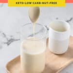 Keto Nut Free Sweetened Condensed Milk Pinterest pin image